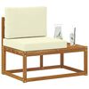 vidaXL Modulsoffa utomhus Naturf&auml;rg 91 x 63 x 73 cm Massivt Akaciatr&auml;