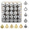 vidaXL Julbollset 100 st Silver och guld 4 cm Polystyren