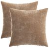 vidaXL Kudd&ouml;verdrag 2 pcs HEERLEN Brun 40 x 40 cm Chenilletyg