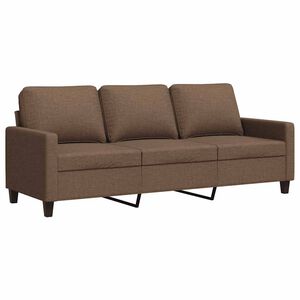 vidaXL 3-sitssoffa brun 180 cm tyg