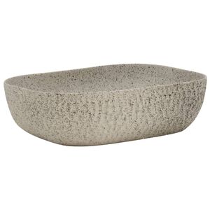 vidaXL Handfat gr&aring; rektangul&auml;r 48x37,5x13,5 cm keramik