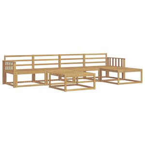 vidaXL Utomhussoffset 6 pcs Vit 79 x 79 x 37 cm Massivt Akaciatr&auml;
