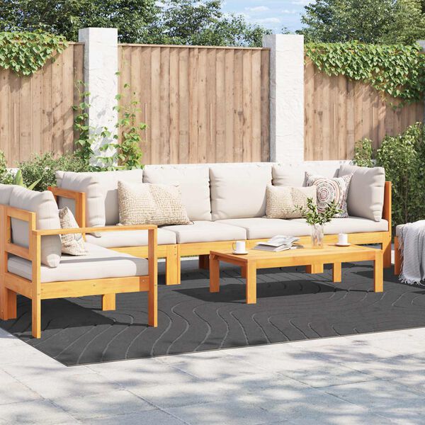 vidaXL Omr&aring;desmattor Rektangul&auml;r HUARTE Antracit 280 x 200 cm