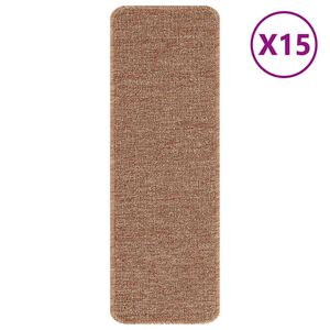 vidaXL Halkfria trappmattor 15 st 60 x 25 cm Gul PP Rektangul&auml;r