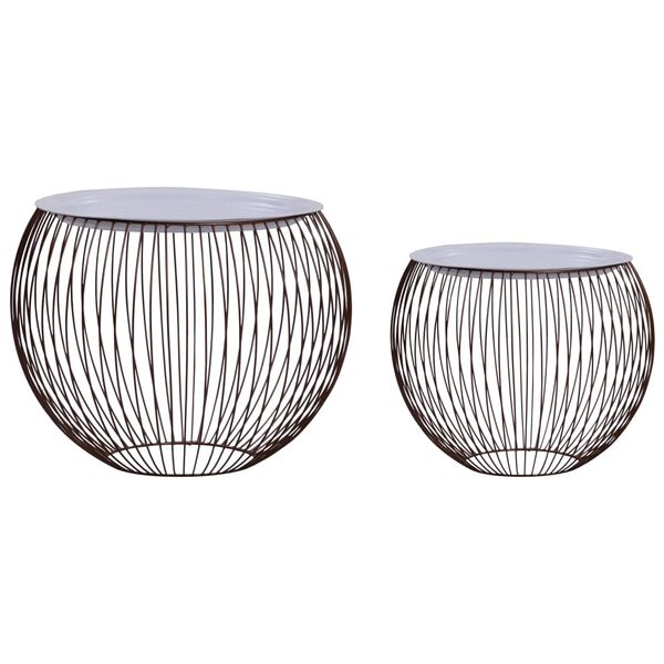 vidaXL Soffbord 2 st guld