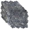 vidaXL Pebble Tiles Gr&aring; 30 x 30 cm Flodsten