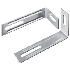vidaXL Anti-tipp f&auml;ste 2 Silver 74,5 x 15 x 32 mm J&auml;rn