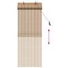 vidaXL Rullgardin med gardiner Natur 60 x 160 cm Bambu