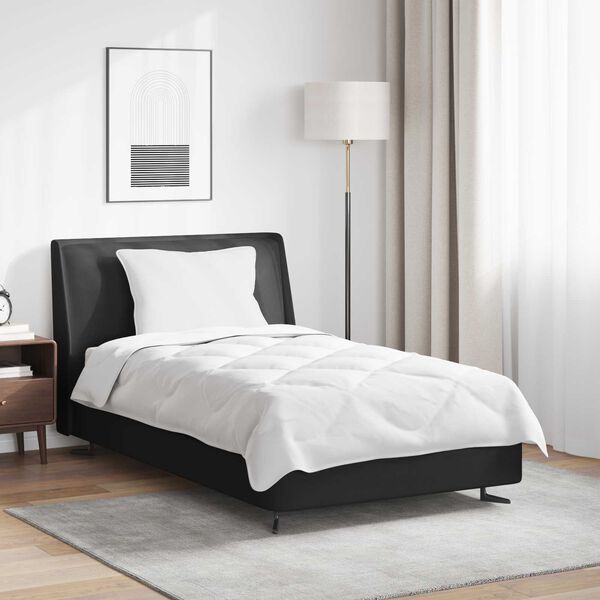 vidaXL Dunt&auml;cke med kudde 2 pcs Vit Mikrofiber