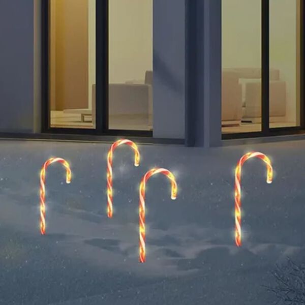 Ambiance Julkäppar med ljus 4 delar