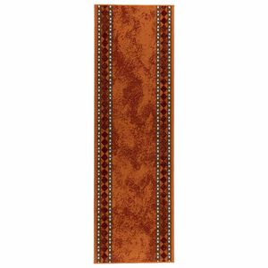 vidaXL Runner-matta FLORNES V&auml;vd Orange 67 cm x 150 cm PP 7 mm