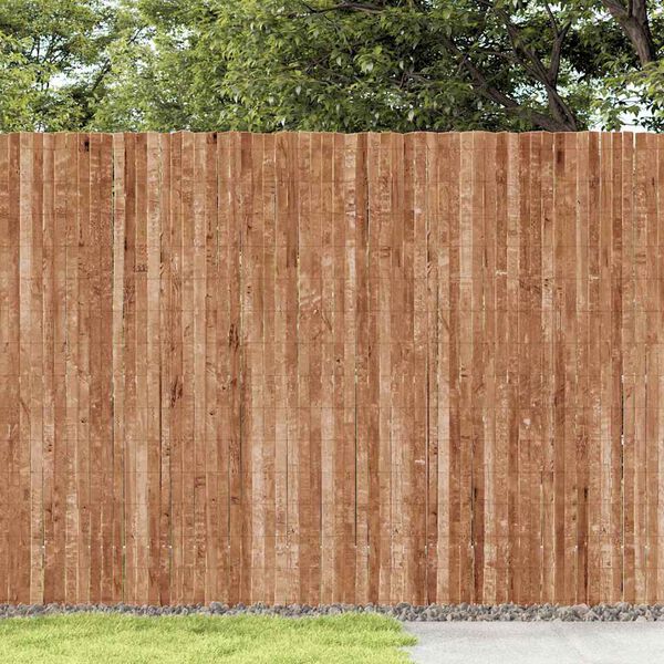 vidaXL Barkstaket Brun 400 x 150 cm Bark
