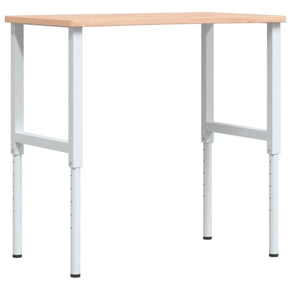 vidaXL Arbetsb&auml;nk 100x(55-60)x(71,5-98) cm massivt boktr&auml;