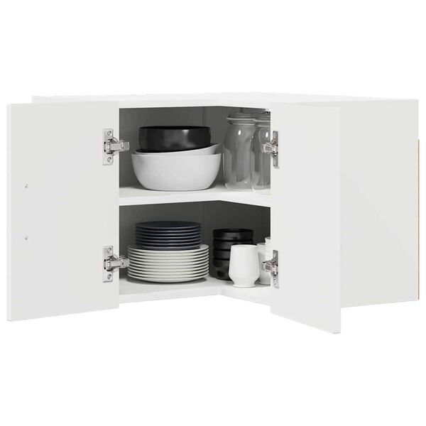 vidaXL K&ouml;kssk&aring;p H&ouml;gblanka vita 57 x 57 x 40 cm Konstruerat tr&auml;