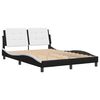 vidaXL Bed Frame without Mattress "Zadar" Black and White 120x200 cm Faux Leather