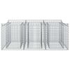 vidaXL Gabion upph&ouml;jd s&auml;ng Silver 150 x 100 x 60 cm Galvaniserat St&aring;l