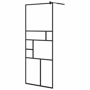 vidaXL Duschv&auml;gg med klart ESG-glas 80x195 cm svart