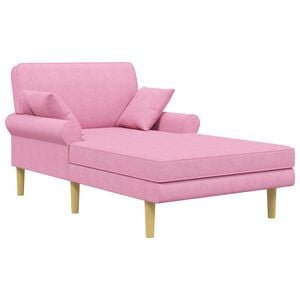 vidaXL Sch&auml;slong Rosa Tyg