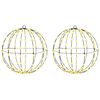 vidaXL Ball med 192 LED-lampor 2 pcs Varmvit 40 x 40 x 43,5 cm Metall