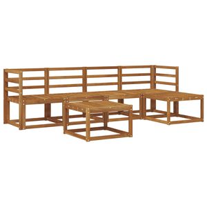 vidaXL Utomhussoffset 6 pcs Naturf&auml;rg