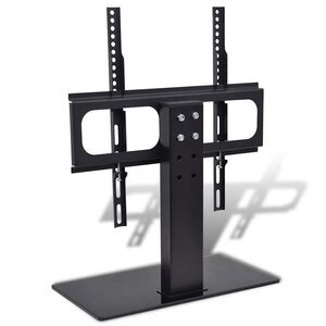 vidaXL TV-st&ouml;d med fot j&auml;rn 400 x 400 mm 23" - 55" svart
