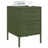 vidaXL Sängskåp olivgrön 36x39x50,5 cm stål
