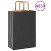 vidaXL Pappersp&aring;sar 250 st med handtag svart 21x11x31 cm