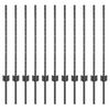 vidaXL St&auml;ngselstolpe 11 pcs Gr&aring; 80 cm St&aring;l