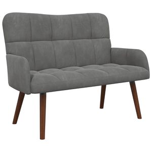 vidaXL 2-sits soffa M&ouml;rkgr&aring; 115 x 61 x 87 cm Sammet