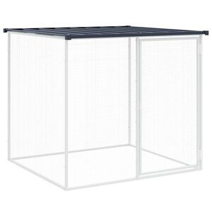 vidaXL H&ouml;nsbur med tak antracit 103x98x90 cm galvaniserat st&aring;l