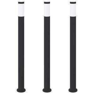vidaXL Pollare 3 st 110 cm rostfritt st&aring;l IP44