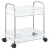 vidaXL F&ouml;rvaringsvagn 2-v&aring;nings transparent 37x28x43,5 cm akryl
