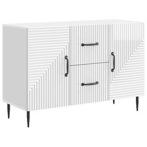 vidaXL Sideboard Vit h&ouml;gglans 89 x 34,5 x 60 cm Konstruerat tr&auml;