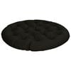 vidaXL Papasan-kudde VIANEN 100% Polyester Svart &Oslash; 100 x 12 cm