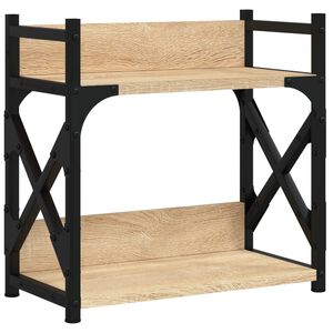 vidaXL Skrivarst&auml;ll 2 hyllor sonoma-ek 40x20x40 cm konstruerat tr&auml;
