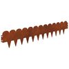 vidaXL Kant f&ouml;r gr&auml;smatta 10 pcs 103 x 20 cm St&aring;l Rostig