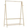 vidaXL Kl&auml;dst&auml;ll med hyllor 132x45,5x150,5 cm bambu