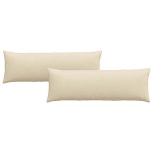 vidaXL Sofakuddar 2 pcs Kr&auml;m 120 x 40 cm tyg