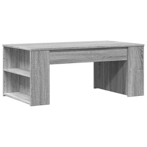 vidaXL Soffbord gr&aring; sonoma-ek 102x55x42 cm konstruerat tr&auml;