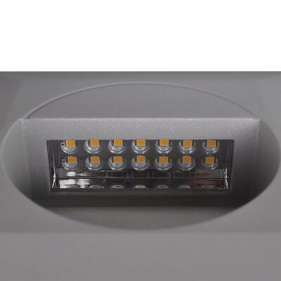 2 LED-trappbelysning fyrkant 126 x 126 x 65,5 mm