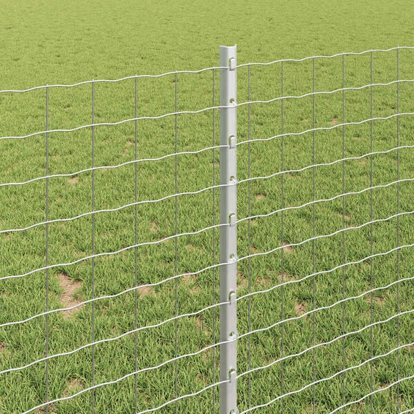 vidaXL St&auml;ngselstolpe 11 pcs Silver 100 cm St&aring;l