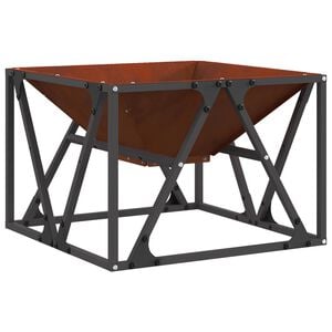 vidaXL Eldsk&aring;l Rostig 50 x 50 x 35 cm V&auml;derbest&auml;ndig st&aring;l