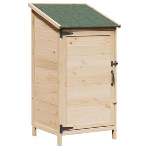 vidaXL Tr&auml;dg&aring;rdshus med tak Naturlig 59 x 56 x 113,5 cm Massivt Furu