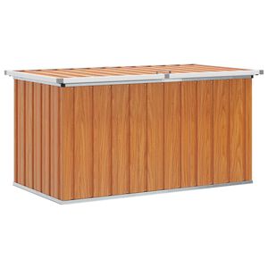 vidaXL Utomhusf&ouml;rvaringsl&aring;da tr&auml; 129 x 67 x 65 cm Galvaniserat st&aring;l