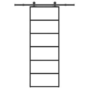 vidaXL Skjutd&ouml;rr med beslagset ESG glas och aluminium 76x205 cm