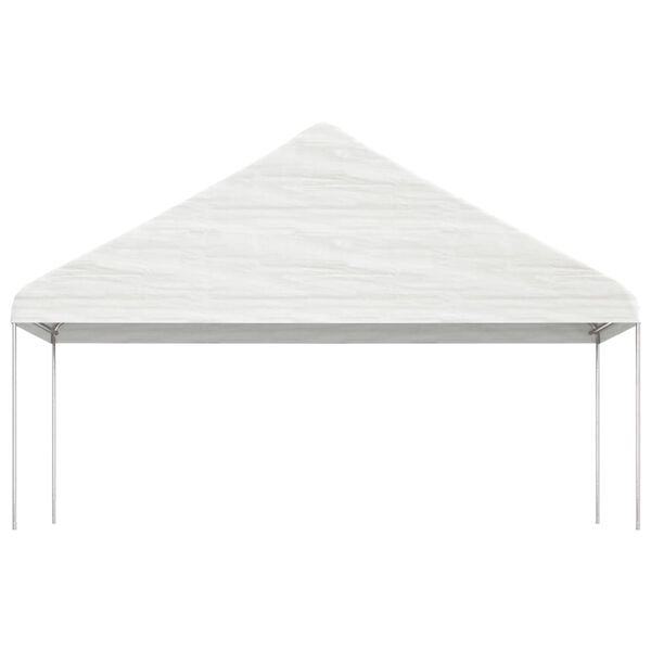 vidaXL Paviljong med tak vit 13,38x5,88x3,75 m polyeten