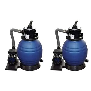 vidaXL Sandfilterpumpar 2 st 400 W 11000 L/tim