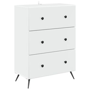 vidaXL L&aring;dans sk&aring;p Vit 66 x 34,5 x 90 cm Konstruerat tr&auml;