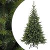 vidaXL Plast Hingad Julgran 150 cm PVC och metall Gr&ouml;n