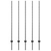 vidaXL St&auml;ngselstolpe 5 pcs Gr&aring; 140 cm St&aring;l
